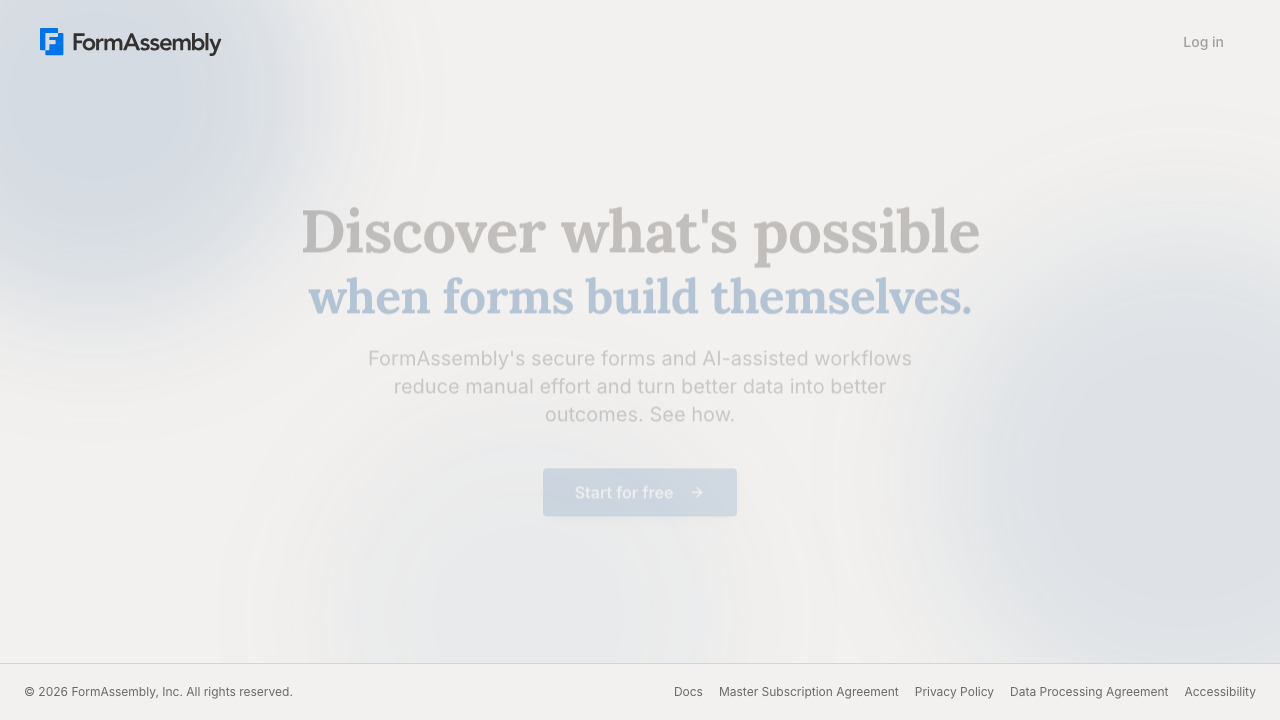 FormAssembly homepage